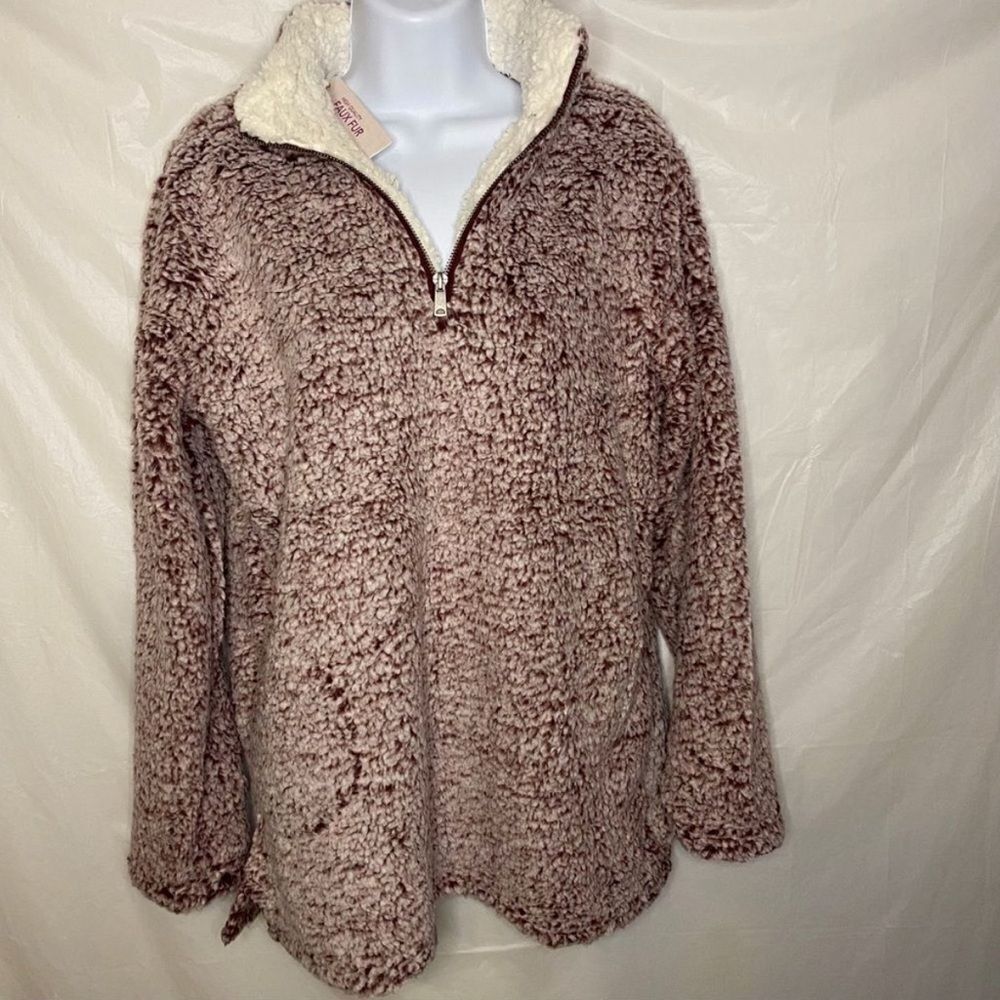 Love Tree Cozy Sherpa Pullover Size M
